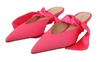 Gia Couture Pink Leather Lace Up Kitten Heels Pumps Shoes In Pink