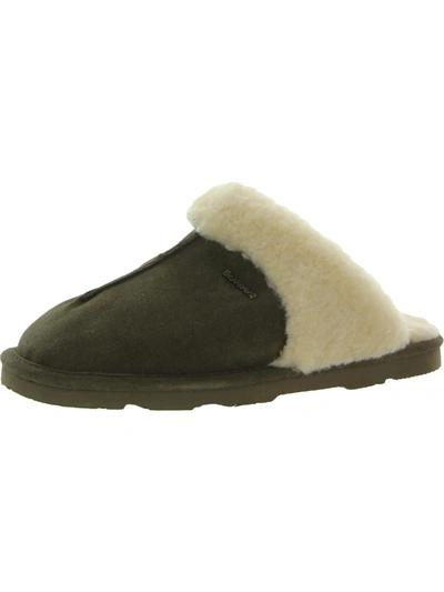 Bearpaw Loketta Womens Suede Slip On Slide Slippers In Green