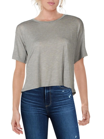 Phat Buddha Womens Round Neck Short Sleeve T-shirt In Grey