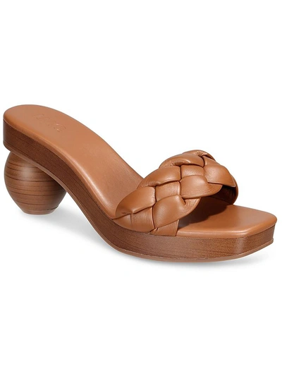 Inc Zaleste 2 P Womens Braided Ball Slide Slide Sandals In Brown