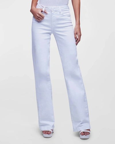 L Agence Clayton High Rise Wide-leg Jeans In White