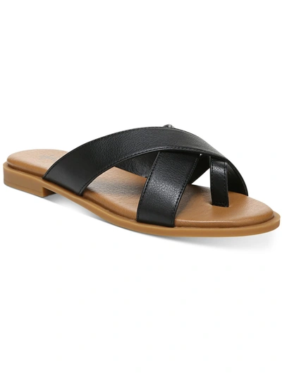 Style & Co Carolyn Womens Slip On Flat Slide Sandals In Black