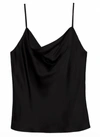 L AGENCE KAY COWL TANK IN BLACK