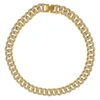 Adornia Women's Gold-tone Plated Crystal Thick Cuban Curb Chain Necklace