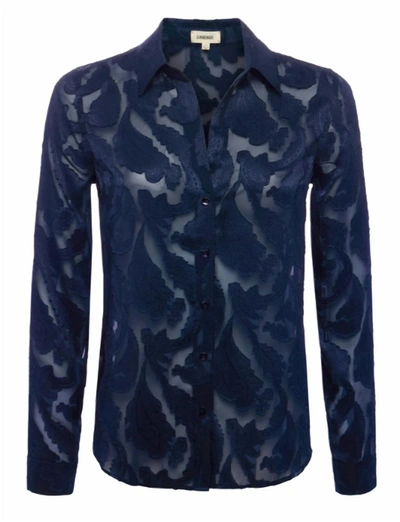 L Agence Laurent Blouse In Midnight In Blue