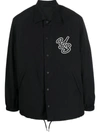 Y-3 Logo-embroidered Shirt Jacket In Black