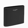 Saint Laurent Black Leather Bi-fold Wallet Men In Black