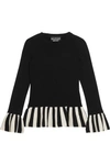 BOUTIQUE MOSCHINO STRIPED KNITTED SWEATER