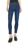 Frame Le High Slit Hem Ankle Skinny Jeans In Majesty