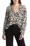RAILS FABLE ABSTRACT PRINT POPOVER BLOUSE