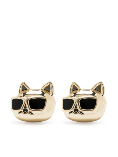 Karl Lagerfeld K/ikonik Choupette Stud Earring In Gold