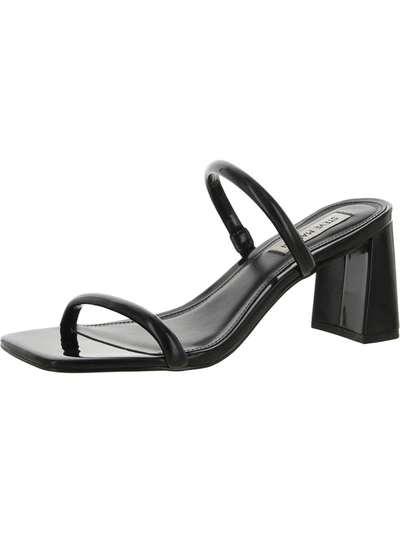 Steve Madden Lilah Womens Slip On Strappy Block Heels In Black