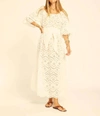 NATALIE MARTIN MARRAKECH FULL EMBROIDERY MESA MAXI WITH SASH IN SALT EMB