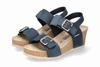 Mephisto Lissandra Platform Wedge Sandal In Blue