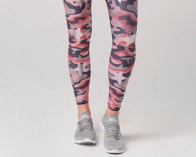 Ultracor Ultra High Knockout Camo Legging In Coral Metallic Rose In Multi