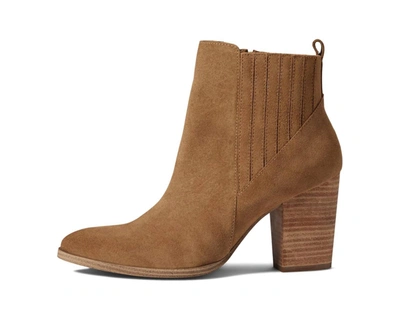 Blondo Reese Waterproof Ankle Boot In Taupe Suede In Brown