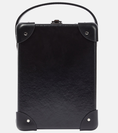 Globe-trotter Centenary Leather-trimmed Watch Case In Black Chrome