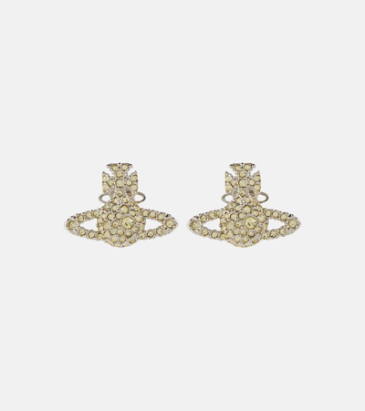 Vivienne Westwood Grace Embellished Earrings In Silver