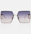 Dior 30montaigne S7u Square Sunglasses, 64mm In Gold