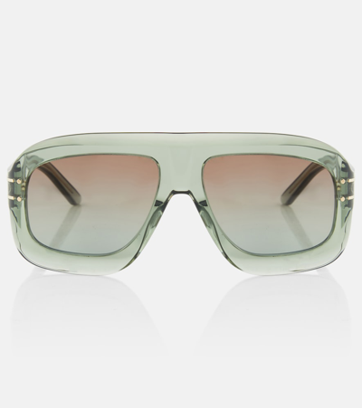 Dior Signature M1u Sunglasses In Green