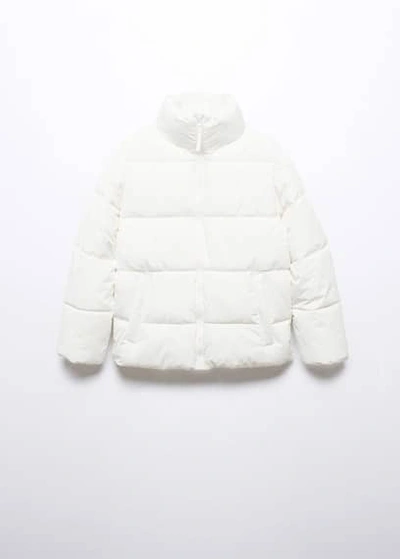 Mango Teen Quilted Jacket Off White