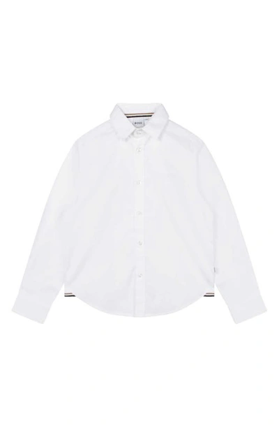Bosswear Kids' Boys White Cotton Logo Shirt