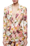 ALICE AND OLIVIA JUSTIN FLORAL ROLLED CUFF BLAZER