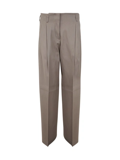 Golden Goose Journey W`s Trouser Wide Leg Light Dry Wool Gabardine In Roasted Cashew