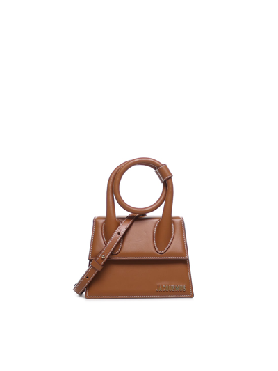 Jacquemus Le Chiquito Noeud Leather Shoulder Bag In Brown