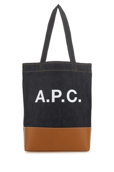 Apc A.p.c. Men Dark Blue Denim Handbag