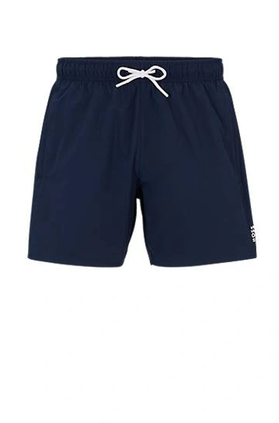 Hugo Boss Recycled-material Swim Shorts With Signature Stripe And Logo