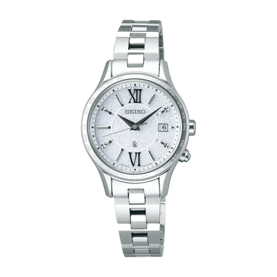 Pre-owned Seiko Lukia Ssvv035 Solar Elegant Ladies Titanium Watch World Time Silver Japan