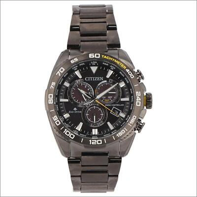 Pre-owned Citizen Promaster Eco-drive Cb5037-84e Black Solar Radio Men's Watch In Box
