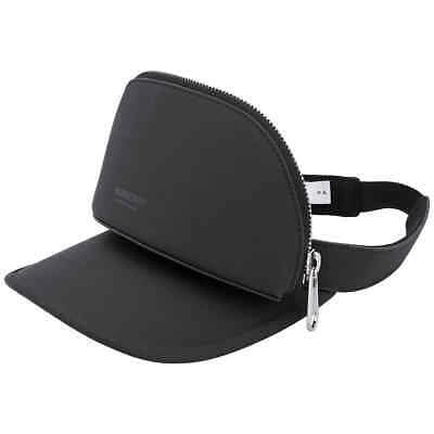 Pre-owned Burberry Black Zip Detail Visor Hat