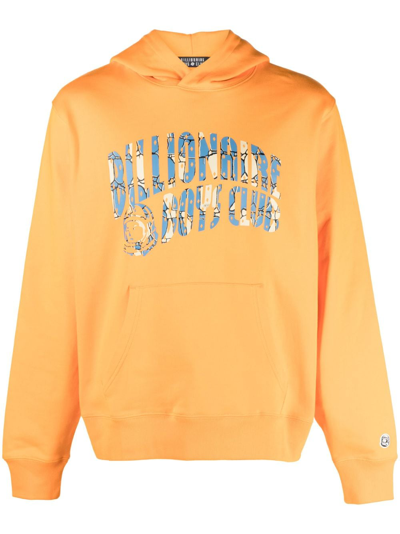 Billionaire Boys Club Logo-print Cotton Hoodie In Orange
