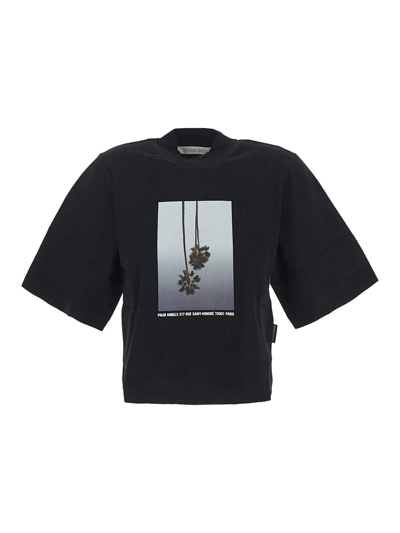 Palm Angels Mirage Boxy Tee In Black