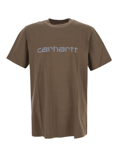 Carhartt Script T-shirt In Brown