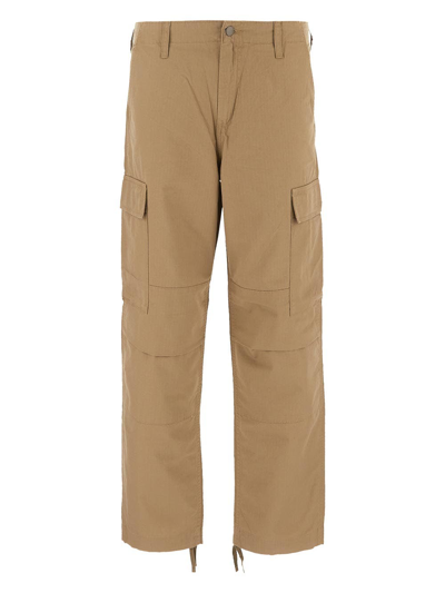 Carhartt Regular Cargo Pants In Brown