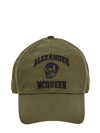ALEXANDER MCQUEEN VARSITY LOGO AND SKULL BASEBALL CAP,7594504105Q2960