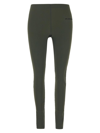 Jil Sander Leggings With Printed Logo In Green