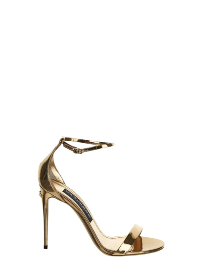 Dolce & Gabbana High-heel Sandals In Metallic