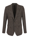 Dolce & Gabbana Prince Of Wales Single-breasted Blazer In Brown