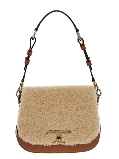 Tod's T Timeless Mutton Bag In Brown