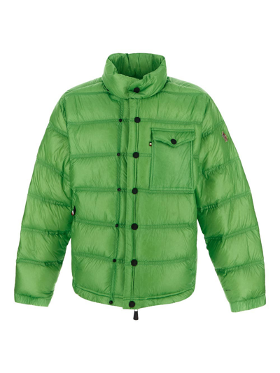 Moncler Raffort Short Down Jacket In Green