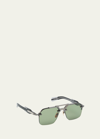 Jacques Marie Mage Men's Silverton Titanium Aviator Sunglasses In 5m-gunmetal
