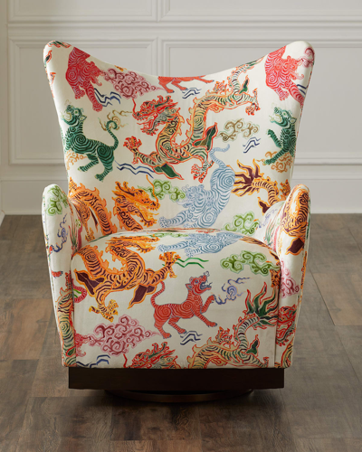 Massoud Hassanne Swivel Wing Chair