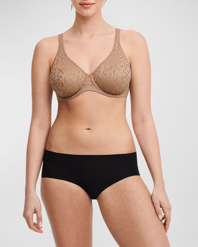 Champs-elysees Lace Unlined Demi Bra In Mahogany Multi