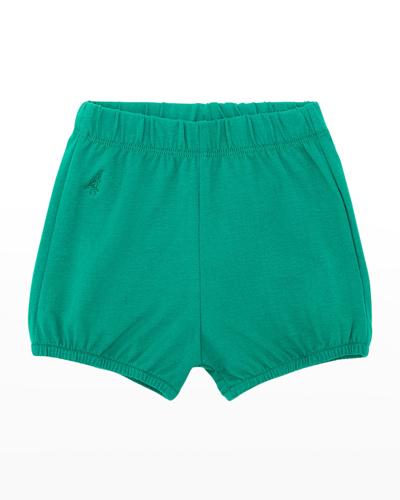 Vild - House Of Little Kid's Cotton Jersey Bloomers In Emerald Green