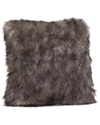DONNA SALYERS FABULOUS-FURS DISCONTINUED DONNA SALYERS FABULOUS FURS GREY WOLF FAUX FUR PILLOW WITH $10 CREDIT
