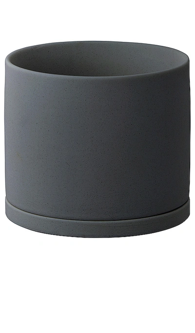 Kinto 4in Ceramic Plant Pot 191 In Dark Gray